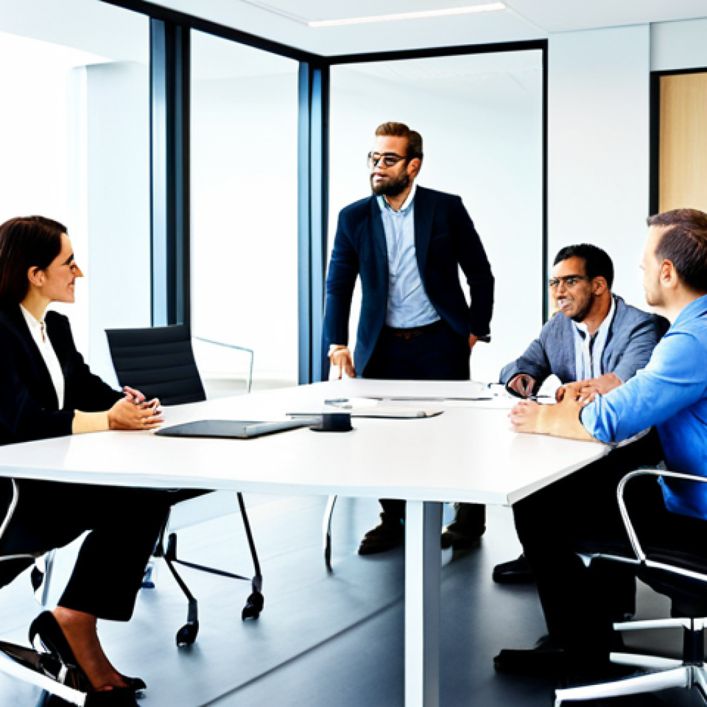 직원 참여를 높이는 포용적 정책 - Open Communication in a Modern Office**
"A diverse group of fully clothed professionals in a bright...